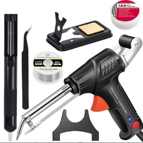 LAN Outils de soudage laser industriels à chauffage interne, fer à souder multifonction, pistolet à souder, machine de soudage laser portable (noir, chauffage interne 6 pièces)