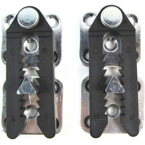 Lot de 2 raccords pour canapé avec Pinces Crocodile. Matériaux : Plastique et Fer. Connecteur de canapé sectionnel pour meubles (1/4)