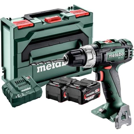 Metabo – Perceuse-visseuse sans fil 18V avec 2 batteries 4.0Ah – Moteur Brushless – Couple 50Nm pour perçage béton – Lampe intégrée (1/2)