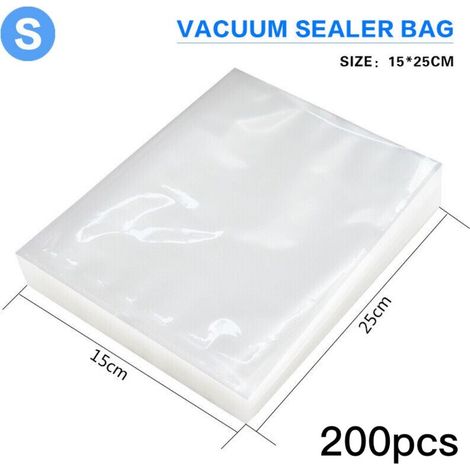 Sac Sous Vide - 100 x 200 mm Et 200 x 200 mm - Pour Emballage Sous Vide Aliments - Compatible Avec Machines Sous Vide - 100 Pièces