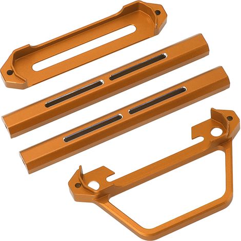 Support de fixation pour émetteur radio RC Flysky NB4, en alliage d'aluminium noble, installation facile. Accessoire RC pour voiture RC, couleur or. (1/5)