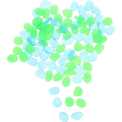 500 Pièces Cailloux Lumineux pour Décoration Extérieure Jardin Aquarium Succulentes Pierres Fluorescentes Résistantes et Non Toxiques pour Allées et Bassins (1/5)