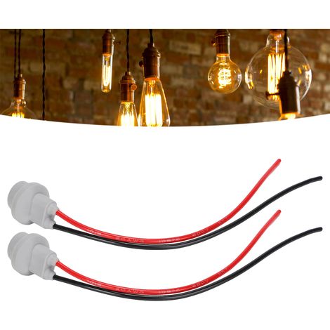 Deux douilles de lampe flexibles rondes T10 avec fils, douilles pour éclairage d'instrument et connecteurs d'extension de lampe sont vendues ensemble. (1/5)