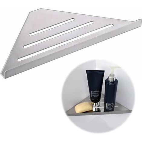 Etagère De Salle De Bain - Etagère D'Angle 90° En Alliage D'Aluminium - Support Mural Pour Produits De Toilette - 1 Pièce (1/5)