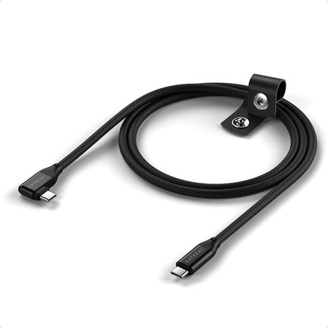 Right Angle USB-C Cable, HDMI 4K, Black, 1m (1/5)