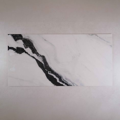 Carrelage Effet Marbre THE ROOM 60x120 cm Panda White Gloss (1/3)