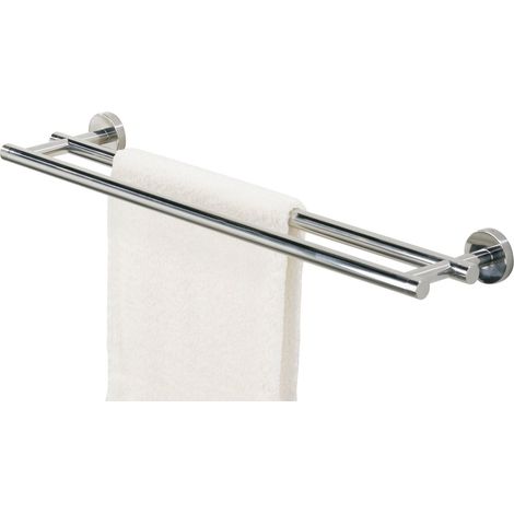 Tiger Porta-Asciugamani Doppio, Acciaio Inox Spazzolato, 58.1x5x13 cm (1/5)