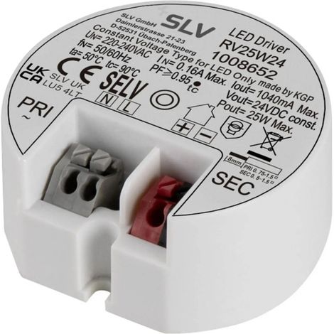 [NEUWERTIG] B-Ware Slv Led Netzteil Trafo Stromversorgung 24 V 25 W Rund Weiß Doseneinbau