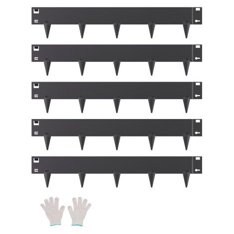 Rasenkante, 5er-Set, 990x181x1,5 mm, rostbeständige Beeteinfassung aus Metall, Beetumrandung, Raseneinfassung, einfach zu installieren, Trennwand für Blumenbeete, Hofwege (1/5)