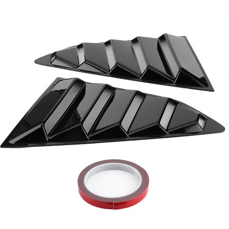 Wakects Verurs côté Latérale Avides 2pcs Blossy Black Car Windows de Fenêtre de Voiture Compatible avec 2017 2018 2018 2019 2020 ABS RACING AIR AIR VAY SCOP (1/5)