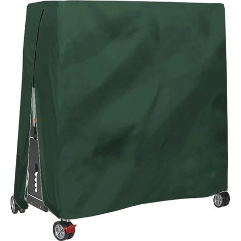 Telo di copertura impermeabile e antipolvere per tavolo da ping pong da esterno, dimensioni 165x70x185 cm, adatto per l'uso in casa e in giardino come copertura ecologica per mobili. (1/4)