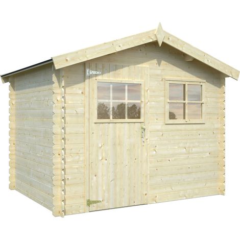 Casetta da Giardino in Legno Oxford Sistema BlockHouse Pircher Porta 2 Finestre (1/2)