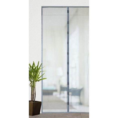 ZANZARIERA CON VELCRO/MAGNETE GRIGIO - 120X230 CM