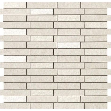 Mosaïque effet Pierre Quartzite Gris Crème Minibrick 30,5x30,5x0,85 cm Mat Teravio - Mur intérieur (vendu par carton de 0,558 m²) - RO'MA CARRELAGE