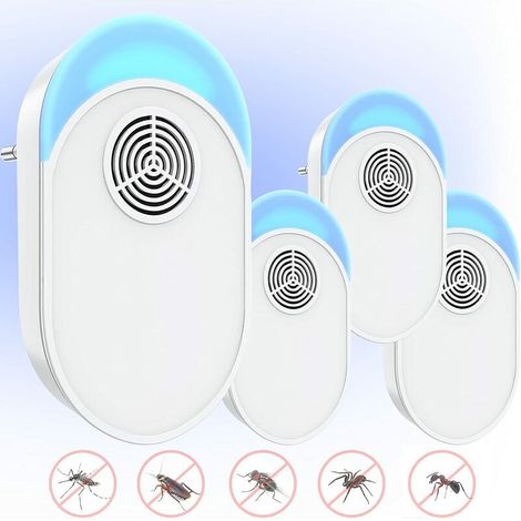 EASYCOMFORT Ultrason Souris, Répulsif Ultrasons V3 • Appareil Anti Souris, Rats, Rongeurs, Loirs • Anti Rongeur • Alternative Efficace aux Pièges à Souris ou au Raticide • Labellisé CE (4 unités), Ens (1/5)