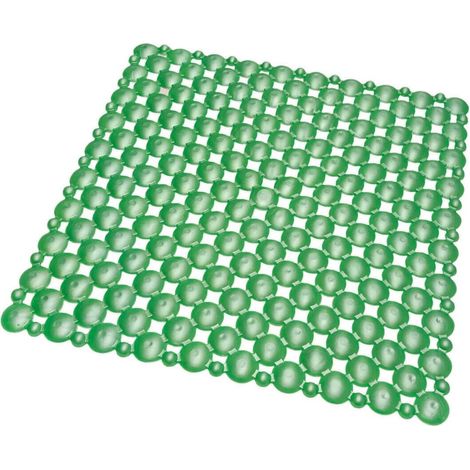 Tappeto Doccia Vasca Ventose Antiscivolo Tappetino Bagno Pvc Antimuffa 100% Made In Italy Verde - 53x53 cm