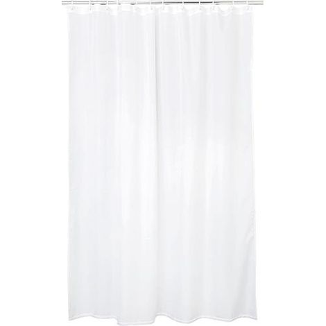 Rideau de douche EGZONA blanc neige 1800 x 2000 mm 12 œillets (1/2)