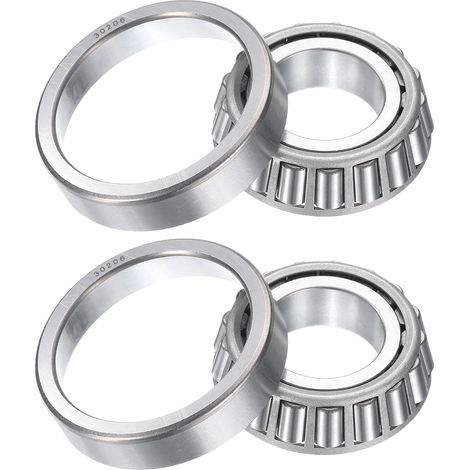 2 Roulements à Rouleaux Coniques 30206 Acier Chromé Alésage 30mm Support Charges Radiales et Axiales pour Automobile et Industrie (1/5)
