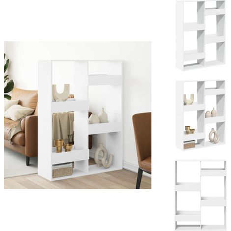 Cloison de séparation blanc 100x33x135 cm bois d'ingénierie - Cloison De Séparation - Cloisons De Séparation - Séparateur De Pièce - Cloison De Bureau (1/5)