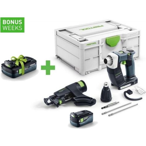 FESTOOL Akku-Bauschrauber DURADRIVE DWC 18-2500 Basic + Akkupack BP 18 Li 5,0 HP-ASI - 576497B (1/4)