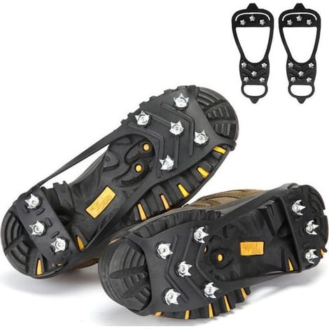 Paire de crampons antidérapants noirs pour chaussures pointures 42-45 (1/4)