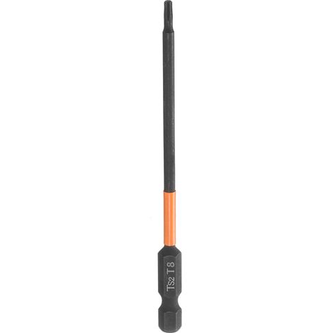 Embout Tournevis Torx T8 Tige Hexagonale 1/4" Longueur 4" (100mm) (1/5)