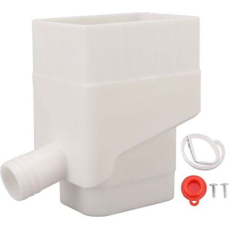 Collecteur d'eau de pluie, kit de dérivation d'eau de pluie professionnel résistant aux UV pour les pelouses extérieures, blanc A (1/4)