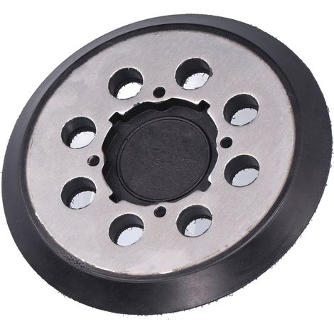 Plateau de support 5 pouces 8 trous en alliage d'aluminium noir pour ponceuse électrique, polissage et finition (1/5)