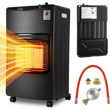 Randaco Riscaldatore a gas a infrarossi pieghevole da 4,2 kW, tubo e regolatore con convertitore europeo Bombole di butano o propano fino a 15 kg (1/5)