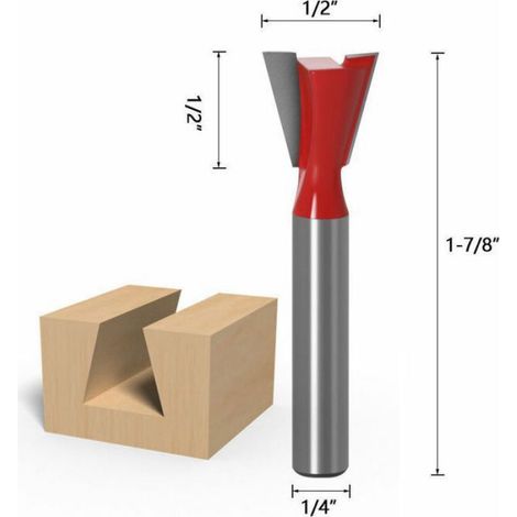 15pcs 6.35mm Tige Fraises à Défoncer Kit Coffret Fraise pour Defonceuse en Carbure de Tungstène Outil de Travail du Bois de Femeo (1/4)