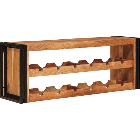 Étagère à vin Marron 100 x 45 x 33 cm Bois d'Acacia Massif (1/5)