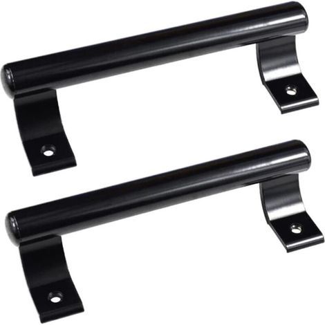 2 pièces Poignée de porte coulissante en aluminium de 8", poignée métallique moderne pour les portes vitrées de balcon, les portes coulissantes de salle de bain, etc. (1/4)