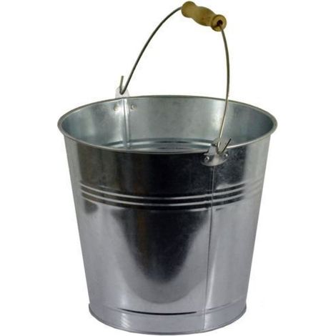 Large 15L Galvanised Steel Bucket (1/4)