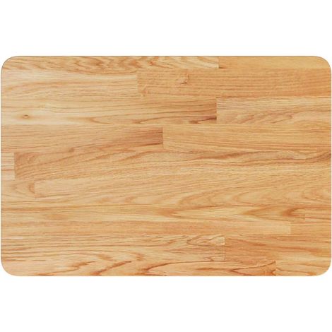 vidaXL Encimera baño madera maciza tratada marrón claro 60x40x2,5 cm (1/2)