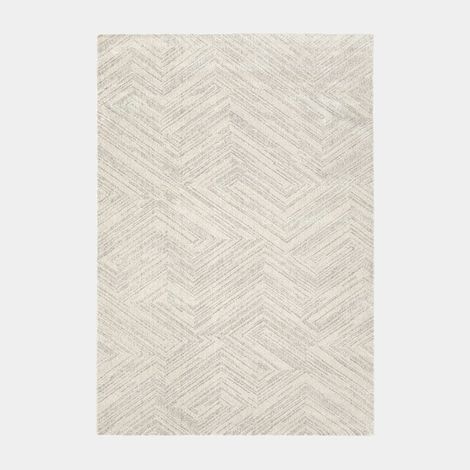 Tapis ultra-doux - Minimaliste - Crème dessin graphique gris - 80 x 150 cm (1/5)