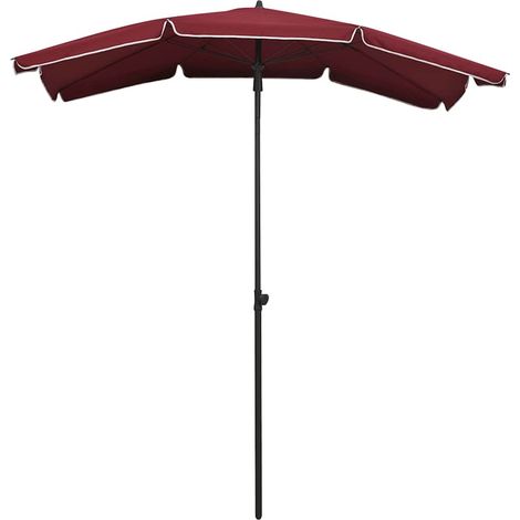 Maison Exclusive - Parasol de jardin avec mât 200x130 cm rouge bordeaux (1/5)