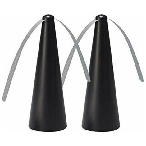 Ventilateur Anti-Mouche, Lot de 2 Répulsifs Anti-Mouches, Fly Fan pour effrayer Les Mouches, Répellante Moustique Fan pour Maison Dîner, Terrasse et Restaurant (1/3)