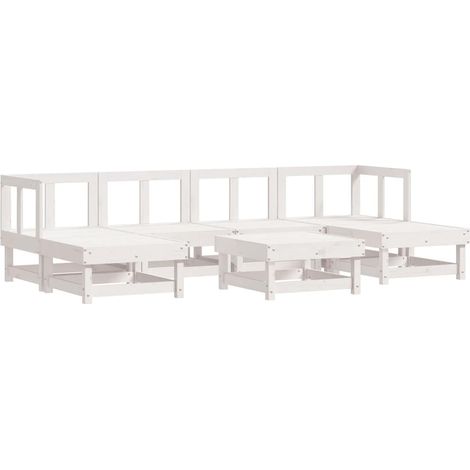 Maison Exclusive - Juego de muebles de jardín 7 pzas madera maciz (1/5)