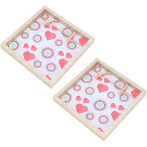 Lot de 2 cadres photo muraux innovants avec pinces en bois pour la décoration intérieure. Cadre photo doré. (1/5)