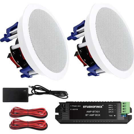 5.25" 300W Indoor Bluetooth Speaker System for Indoor Kitchen Home Theater Bedroom Office Patio Covered (2 Speakers) (1/5)