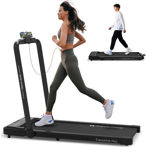 Tapis de Course Plus Pliable, 3 en 1 Tapis de Marche électrique, Tapis de Marche Bureau, 2,5HP, 12 km/h 120 kg Machine de Marche pour la Maison, Haut-Parleur Tapis Roulant (1/5)