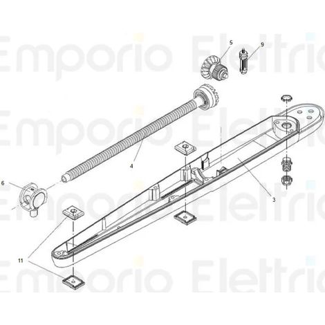 beninca pièce détachée support + escargot x bob3024.da 3c pour bob3024.dk 968803079 (1/3)
