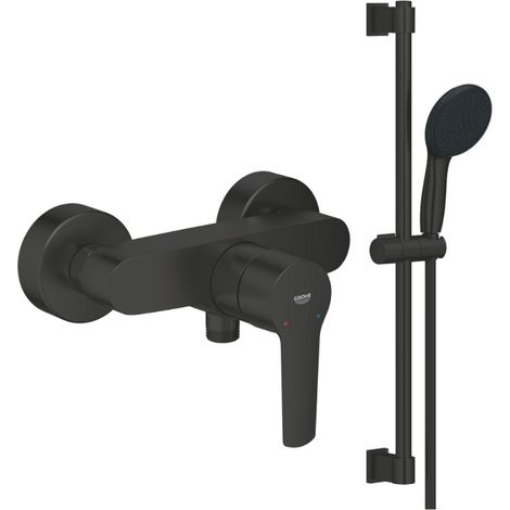Grohe – Pack mitigeur douche mécanique noir – Ensemble douche Vitalio Start 100 – Limiteur de débit ajustable – Cartouche céramique 35 mm (1/5)