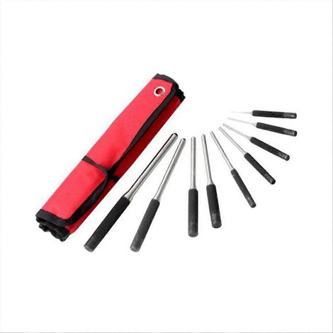 Set mit 9 runden Schlagbits in verschiedenen Größen aus robustem Stahl, professionelles Set für intensive Schraubarbeiten. (1/5)