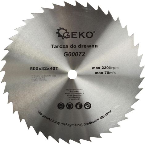 Geko Lame professionnelle acier 500 mm 40 dents