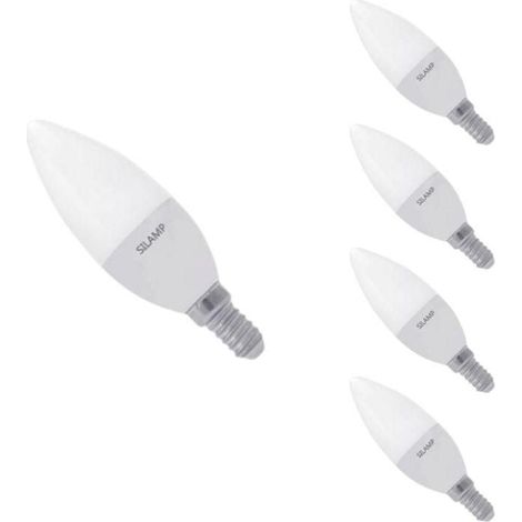 Ampoule E14 LED 8W 220V C37 180° - Pack de 5 / Blanc Neutre - SILUMEN (1/4)