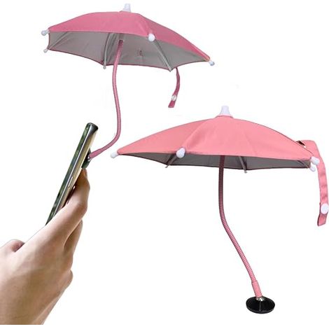 Paraguas para teléfono móvil Dermonem con tubo flexible ajustable de 360°, soporte magnético para teléfono móvil, parasol para teléfono móvil apto para uso en el coche. (1/5)