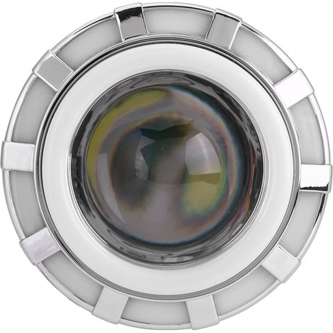 Phare LED de moto avec projecteur double œil d'ange et œil de démon, rond vert/rose (1/5)