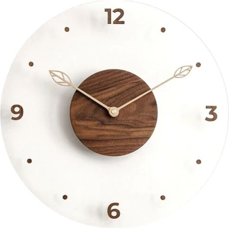 Horloge murale 35cm Silencieuse Non Tic Tac Quartz à Piles Décorative Transparente Cadran Transparent (1/4)