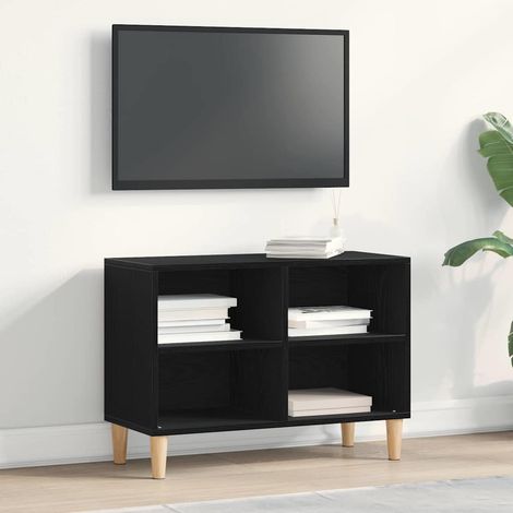 TV-Schränk Schwarz Eichen-Optik 69,5 x 30 x 50 cm Holzwerkstoff